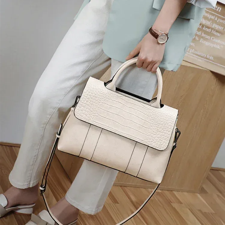 sac à bandoulière en cuir véritable de vache pour femmes, sacs à bandoulière de luxe de styliste pour dames, sac à main rétro décontracté de grande capacité