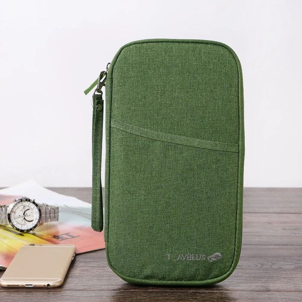 nouvelle pochette de voyage rfid pour passeport, organisateur multifonctionnel pour cartes et billets de famille, unisexe, idéal pour l'enregistrement à l'aéroport