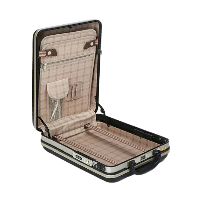 sacoche d'affaires pour homme, style vertical, avec serrure à code, pour documents et ordinateur portable 13-15 pouces, idéale pour les voyages et comme bagage cabine