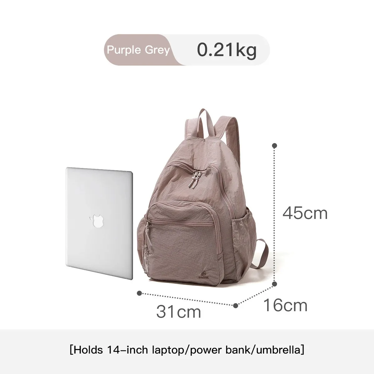 sac à dos pliable grande capacité pour femme fouvor 2026, léger, tendance, pour voyage en extérieur, randonnée, sac à dos décontracté 3059-13