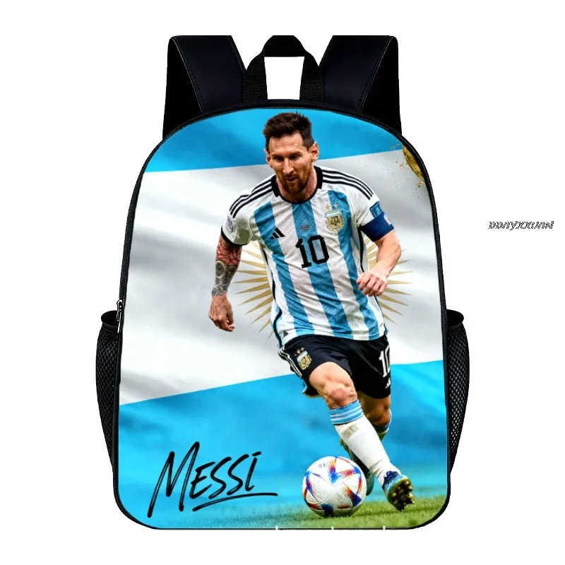 sac à dos messi hedgehog shadow pour l'école primaire, sac à dos de dessin animé, sac à dos à double bandoulière, cadeau pour enfants