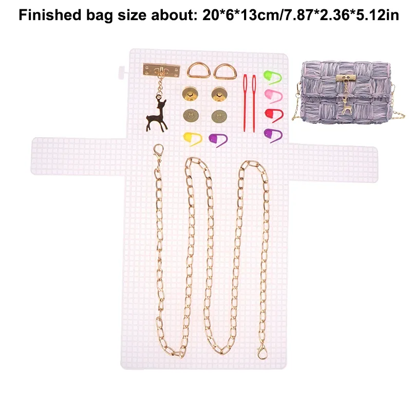 kit de tissage en maille plastique pour sac diy, accessoire de filet pour sac à main, fournitures pour la fabrication artisanale de sacs fourre-tout et sacs à bandoulière