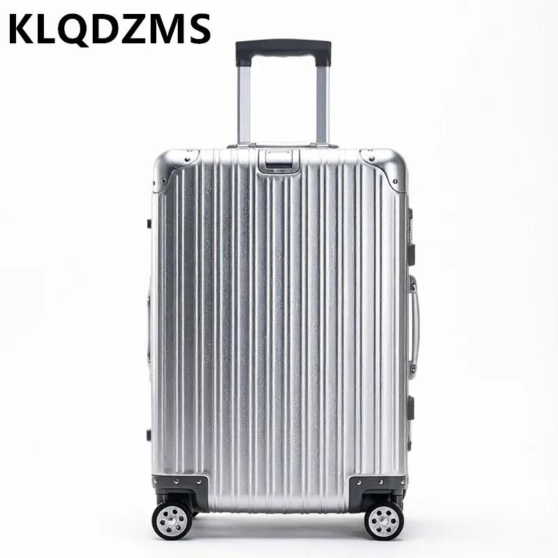 valise colenara 20"24"26"29 pouces, valise à roulettes en alliage d'aluminium et de magnésium, bagage de cabine, sac de voyage, valise à roulettes pour homme, valise de voyage d'affaires