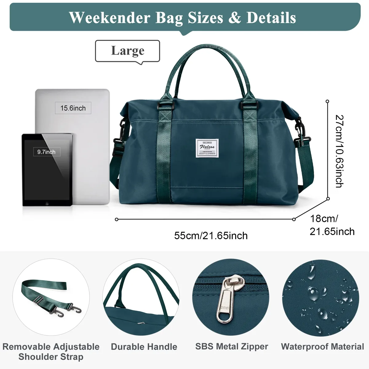Sac de voyage Weekender pour hommes, sac de sport pour femmes, sac d'hôpital pour le travail et la livraison, sac de nuit, sac de voyage, sac de bagage à main