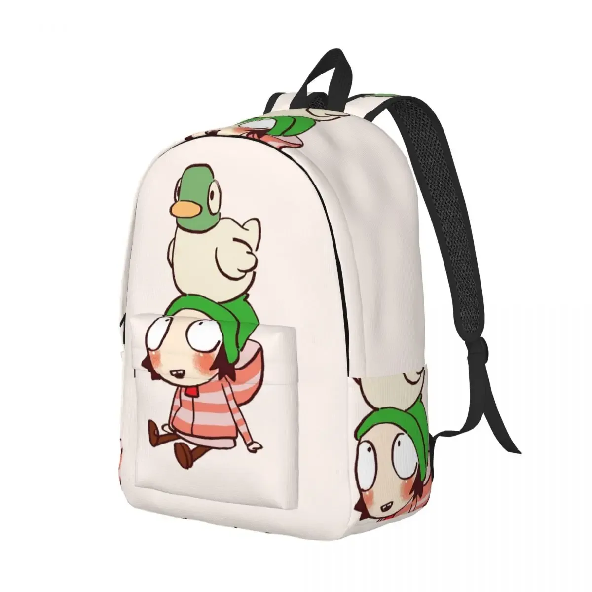 i draw sarah and duck sac à dos d'étudiant, sac d'école, sac à dos de randonnée, sac de voyage pour hommes et femmes, sac à dos à la mode, sacs à bandoulière