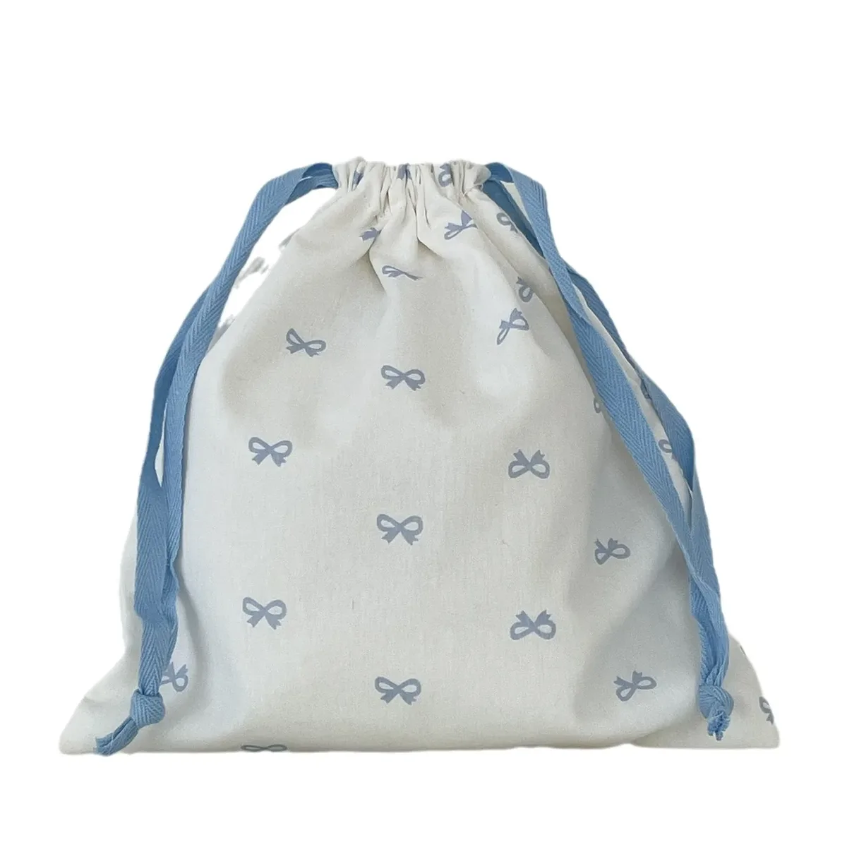 sac de rangement en toile avec nœud imprimé pour femme, sacs à main mignons pour filles d'université, sacs à cordon de proximité, étui de maquillage de voyage portable simple pour femme