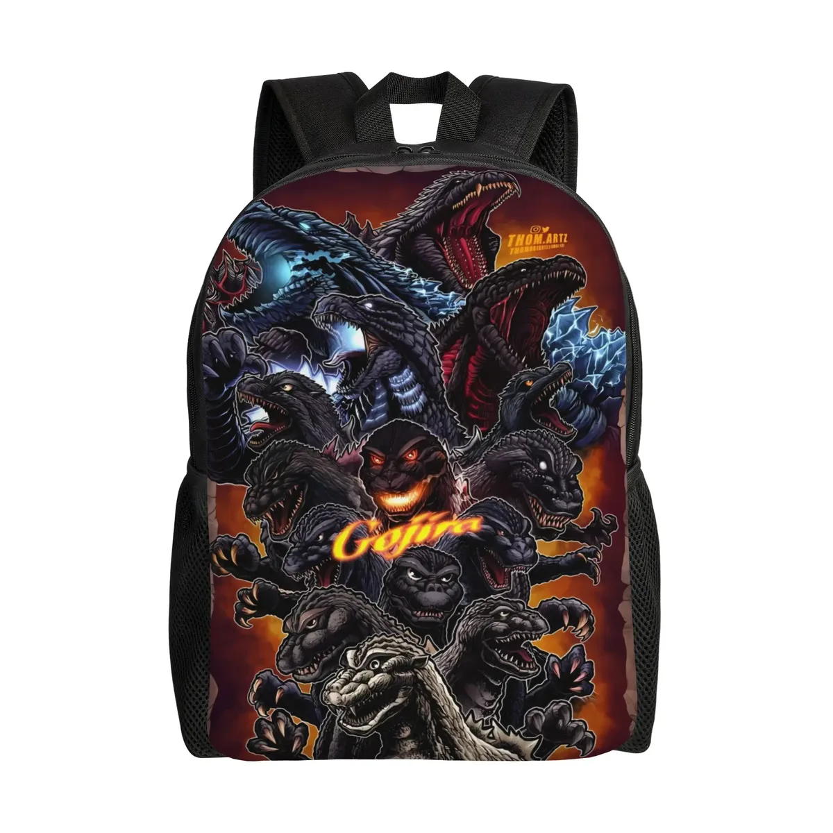 sac à dos imprimé en 3d godzillaed, sacs à dos de randonnée, sacs d'école de haute qualité pour étudiants, grands sacs de lycée, sac à dos esthétique