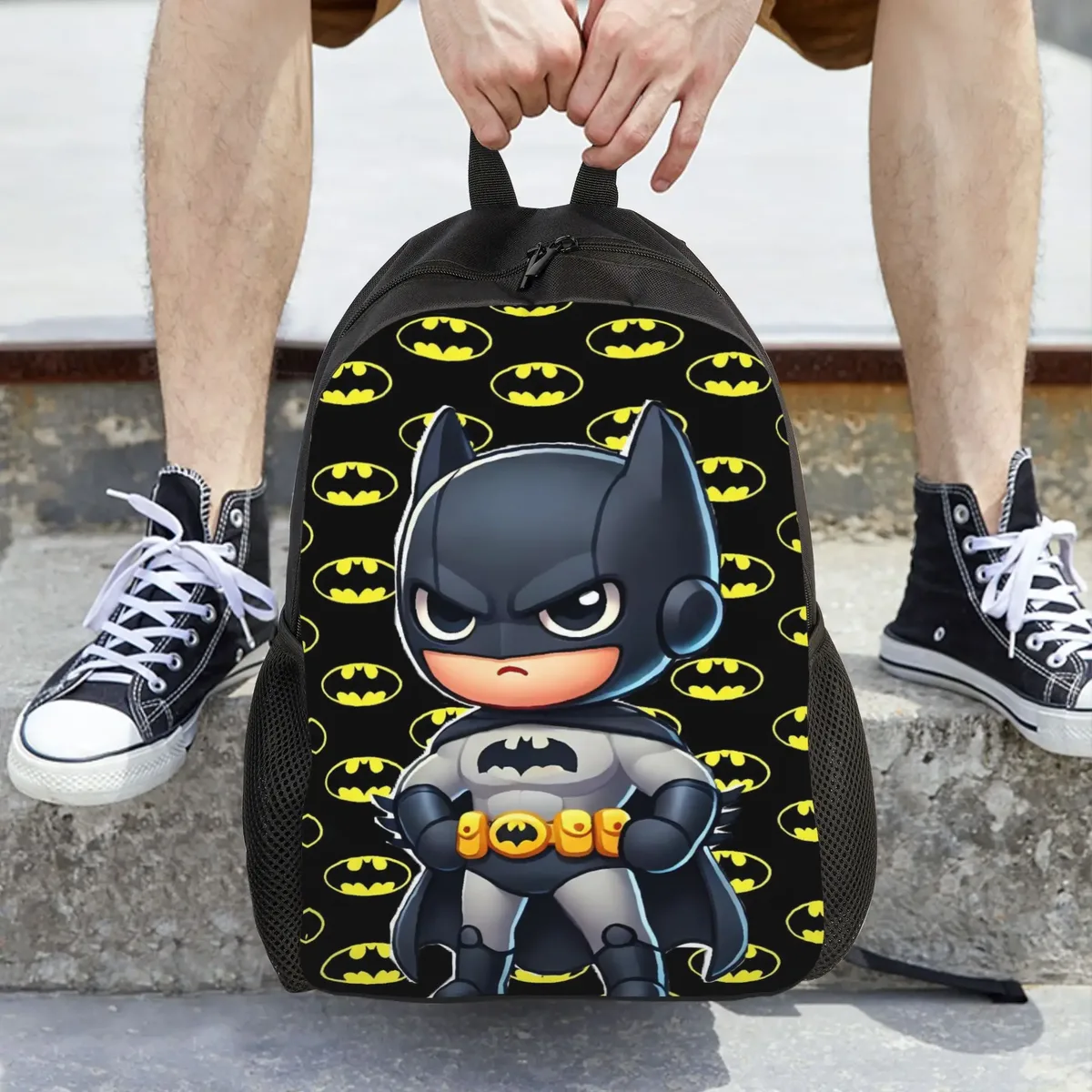 sac à dos de dessin animé b-batmans, sacs à dos fantaisie imprimés en 3d, sacs à dos pour étudiants, sacs à dos de cyclisme, sacs à dos de lycée, sacs à dos de créateur