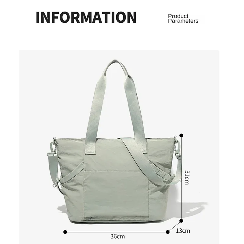 sac fourre-tout personnalisé imprimé image nom sac minimaliste femme grande capacité couleur unie sac fourre-tout en nylon en gros