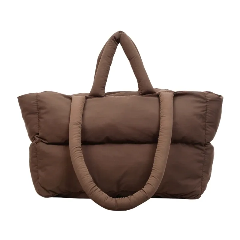 sac à main luxe sac bandoulière femme 2025 hiver dernière tendance femmes sacs fourre-tout à bandoulière espace coton rembourré grande capacité shopper fourre-tout qualité trajet sacs à main dame