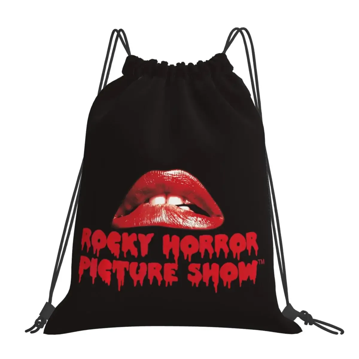 sacs à dos avec logo the rocky horror picture show lips, sacs portables à cordon, sacs de sport, sacs à livres pour étudiants en voyage