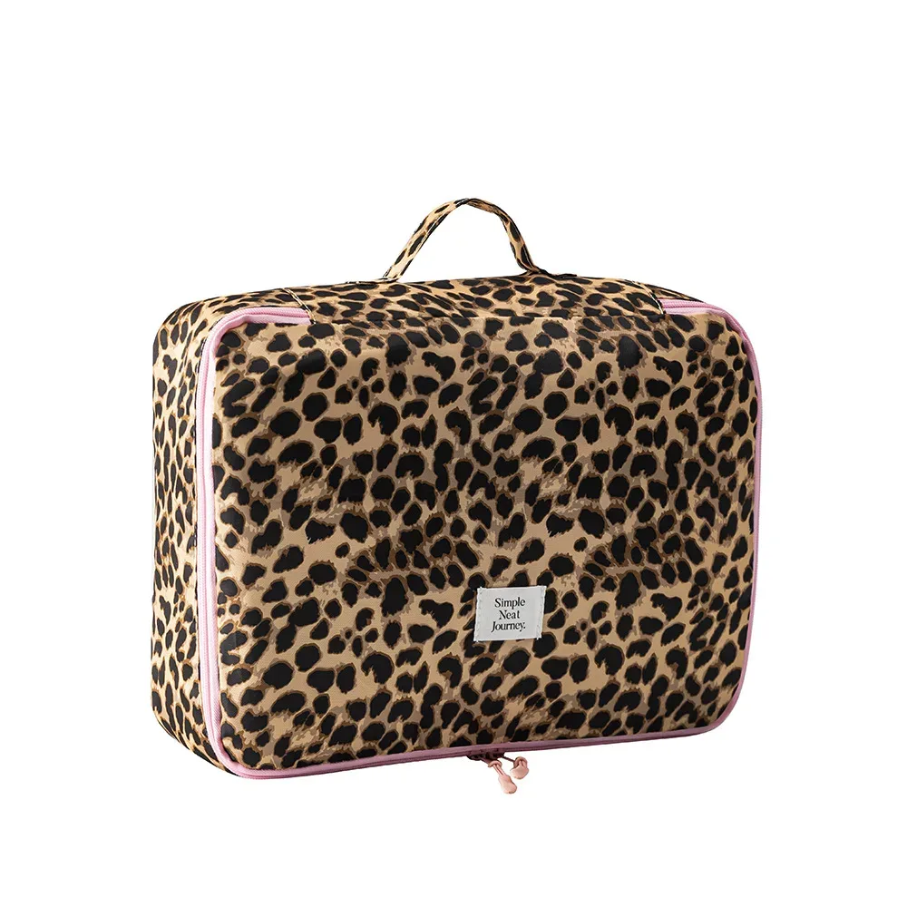 sacs cosmétiques, ensemble de sacs de voyage léopard, trousse de toilette, trousse de maquillage, sac de voyage portable pour voyages d'affaires, organisateur de vêtements, sac à vêtements