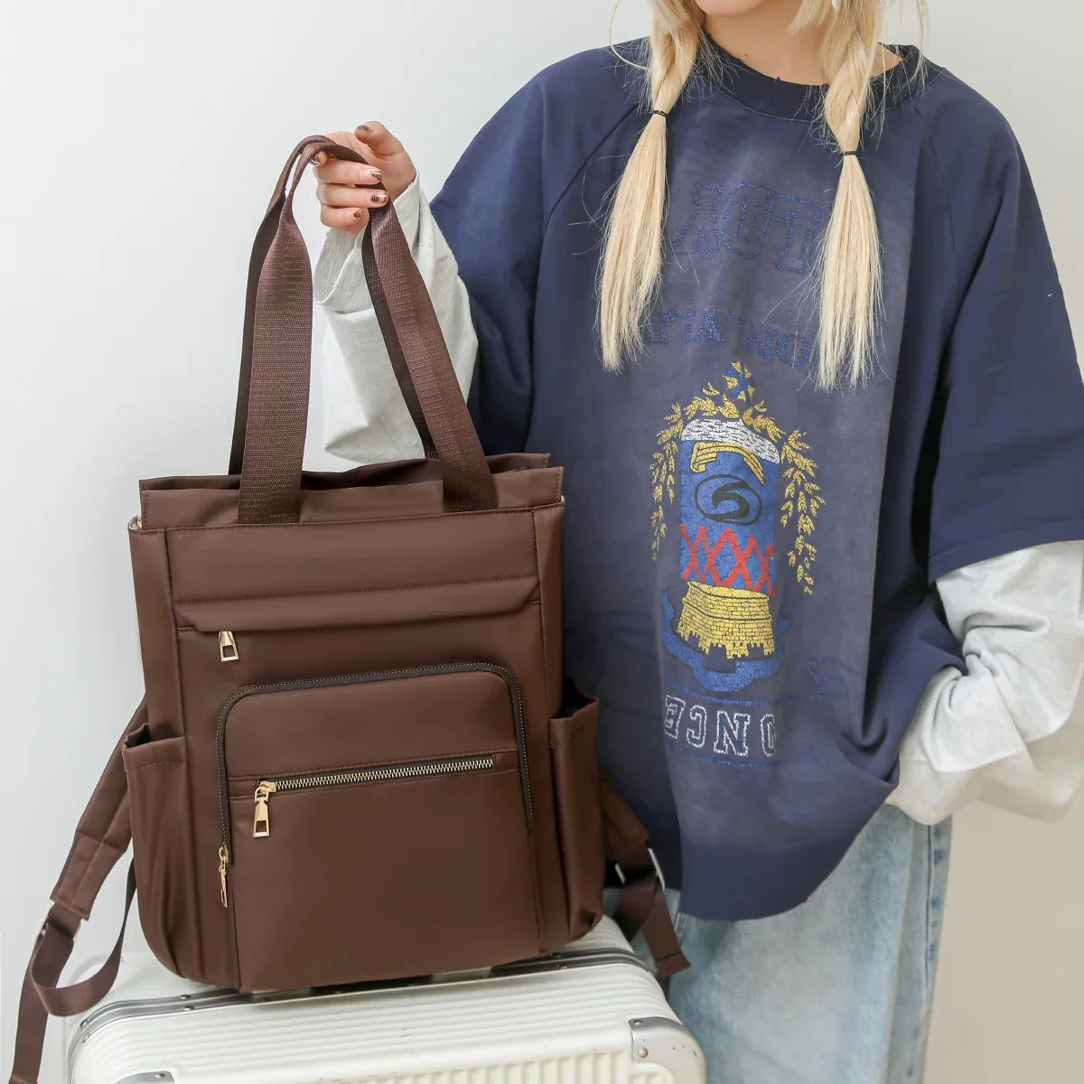 sac pour ordinateur portable 14 pouces, sac à dos élégant de grande capacité, sac à dos de banlieue, voyage, randonnée, sport en plein air, sac d'école pour étudiants pour femmes