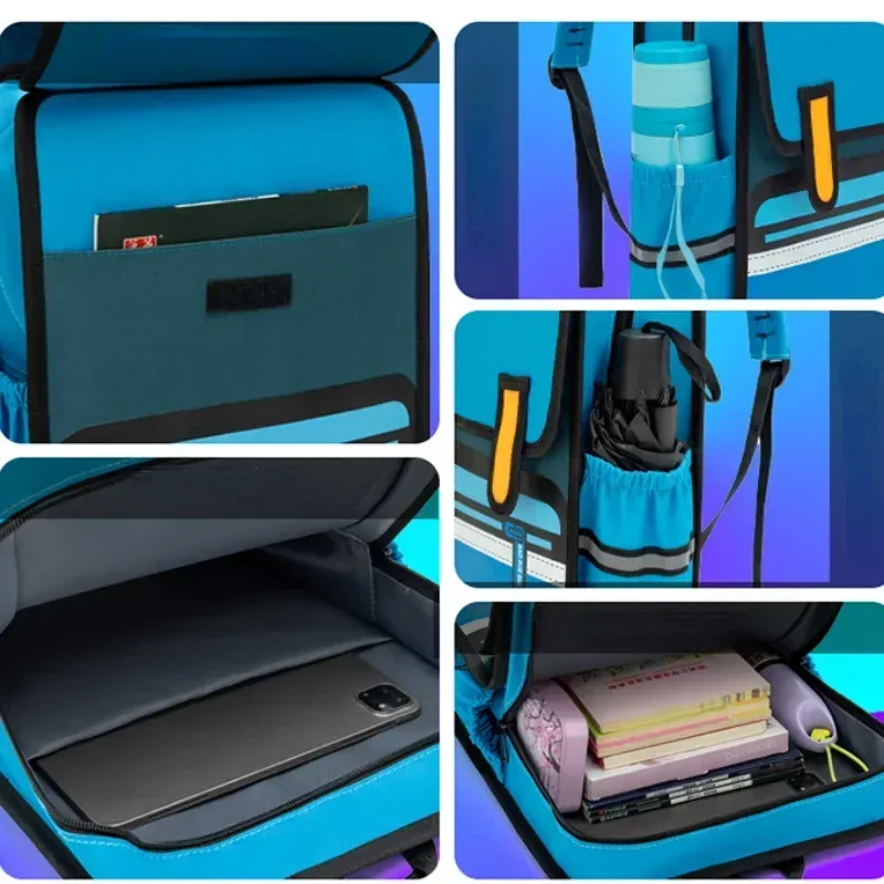 sac à dos oxford gril pour étudiants, sac à dos 3d de style diabétique, dessin animé anime et bande dessinée, sac à dos pour filles et garçons, 16 po