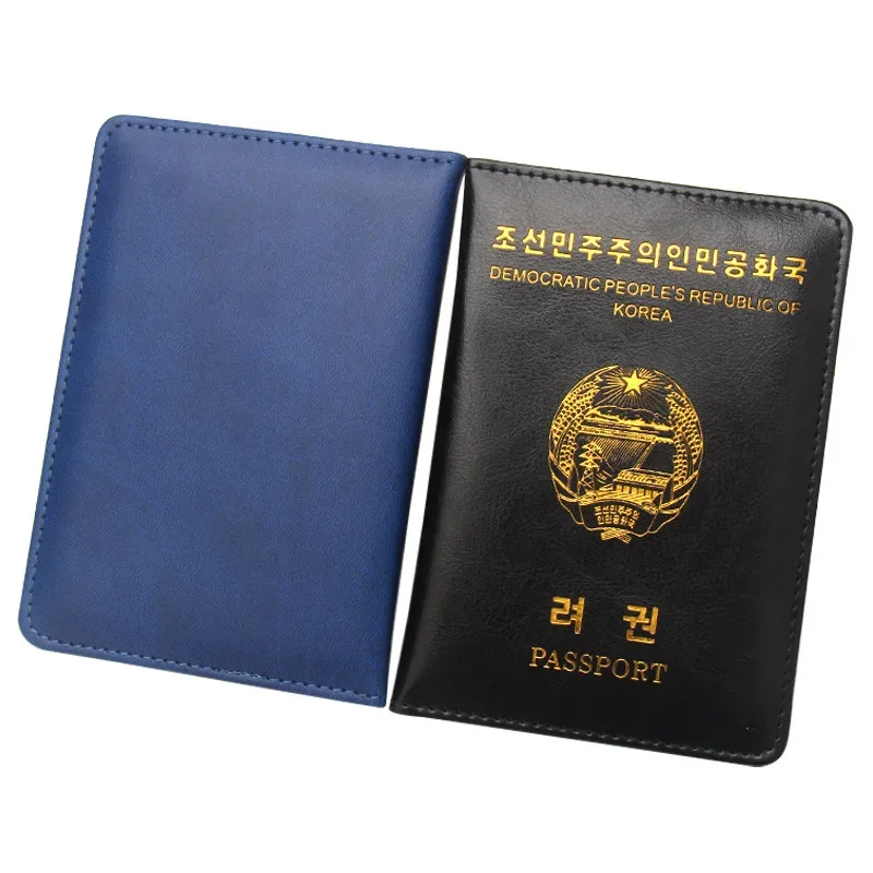 porte-passeport de voyage en cuir, court et fin, style coréen du nord, pour les déplacements professionnels, quotidien, en pu, motif lettres, unisexe
