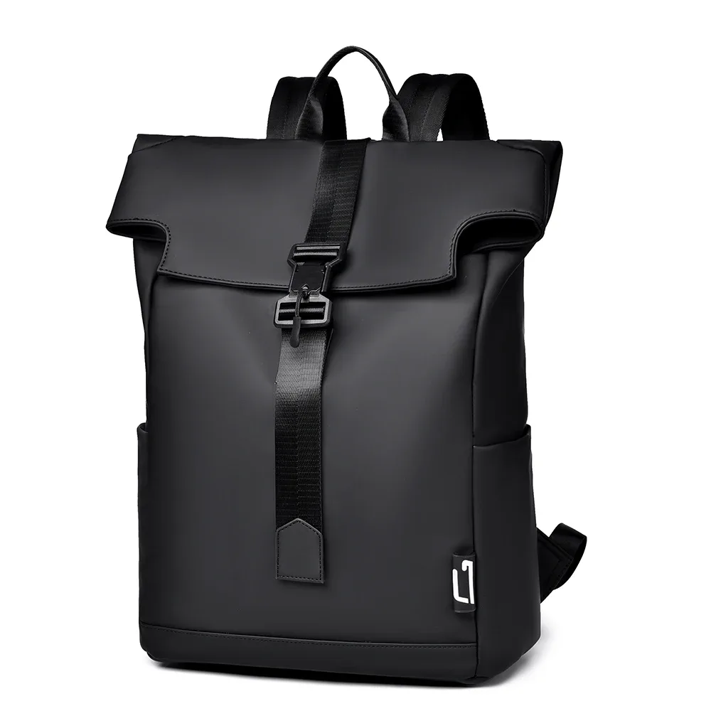 sac à dos étanche à roulettes pour hommes à la mode avec sangle à boucle pour le bureau et les voyages