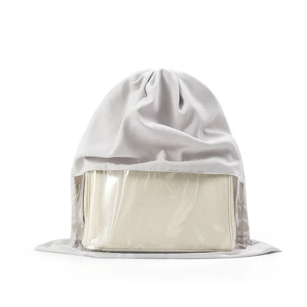 sac à cosmétiques en tissu avec cordon de serrage, sac de rangement anti-poussière, pochette de rangement anti-poussière grande capacité