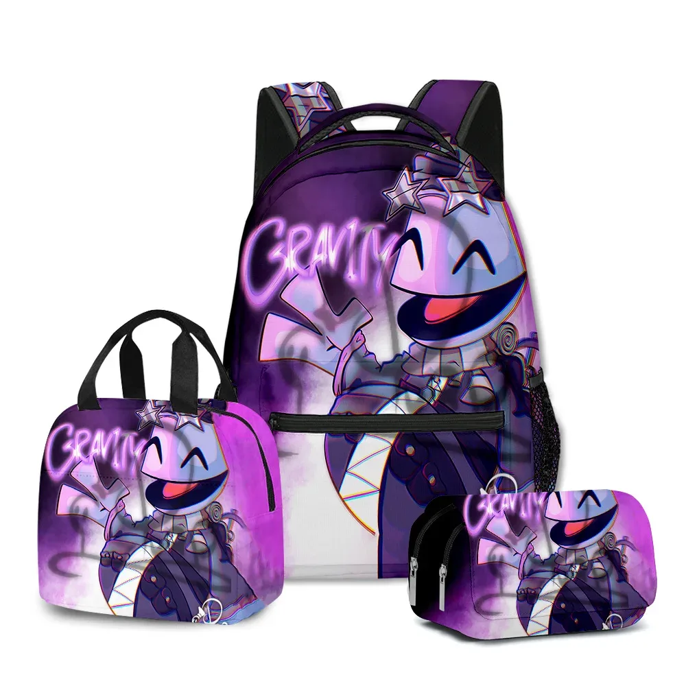 chimyouthful yeeps hide and seek 3d print sacs d'école pour étudiants, sac à dos pour ordinateur portable, sac à lunch portable, étui à crayons, 3 pièces par ensemble
