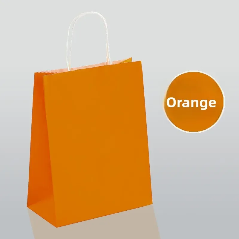 sac en papier multifonctionnel avec poignées, logo personnalisé, 10/50 pièces, sac cadeau pour fête d'anniversaire, sacs de shopping, sac d'emballage en papier kraft