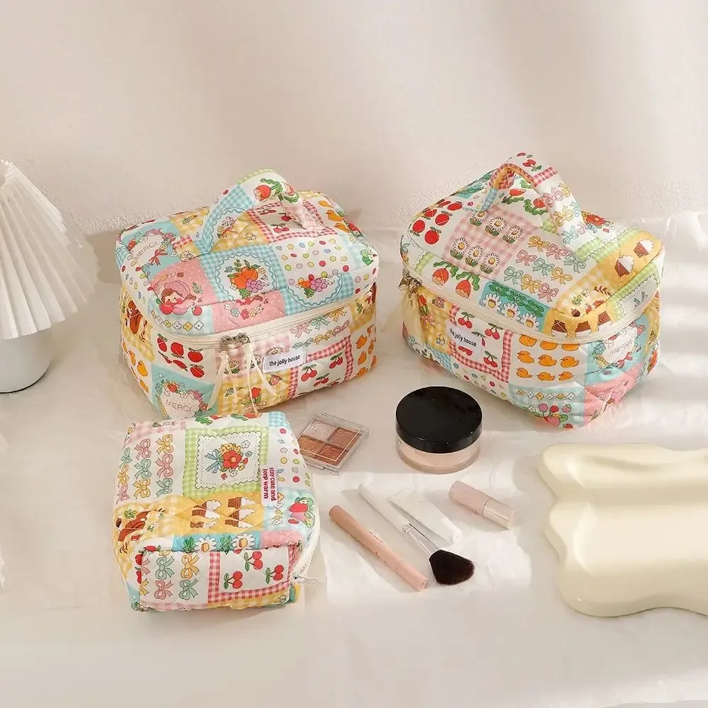trousse de maquillage de grande capacité, trousse de rangement cosmétique, trousse de toilette à fermeture éclair, trousse de lavage des poudres, trousse de voyage