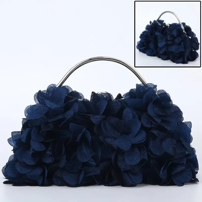 fleur dîner sac à main concepteur chaîne florale bandoulière mariée sac à main embrayages femme pétale soirée pochette robe de mariée sac