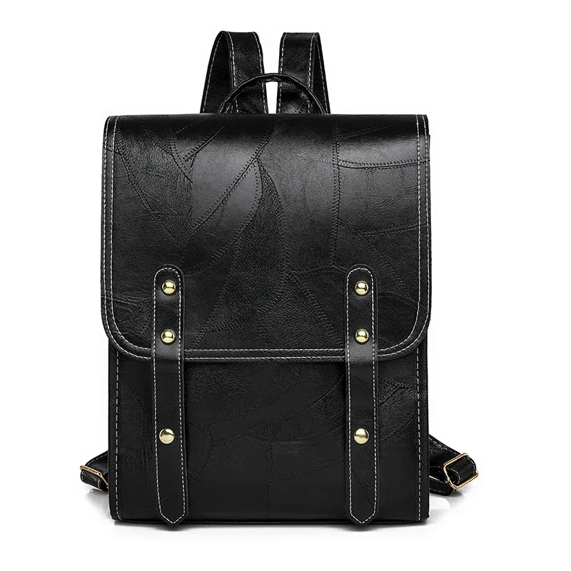 nouveau sac à dos tendance en cuir pu pour femme, grande capacité, imperméable, pour l'université, sac d'école pour ordinateur portable, sac de voyage mignon pour fille