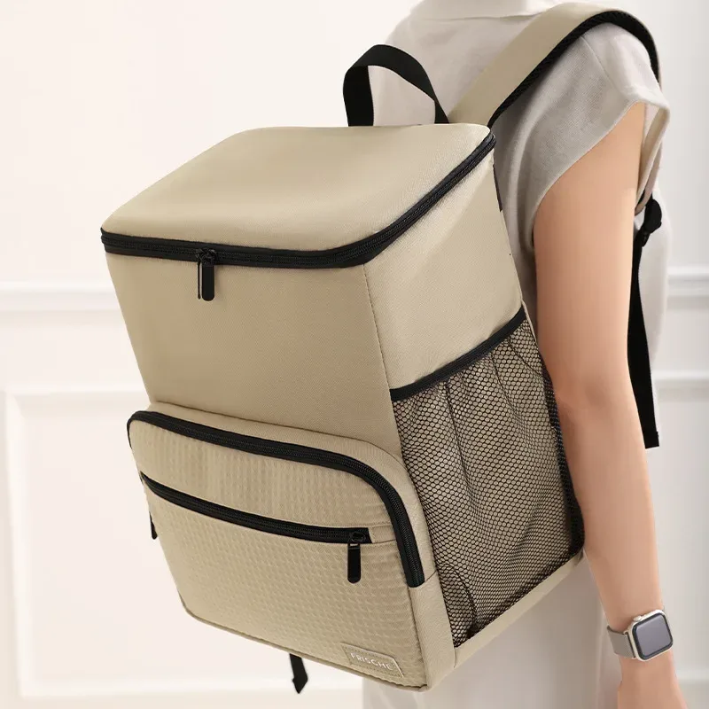 sac à dos isotherme portable pour livraison, glacière isotherme pour aliments, sac de plage, sac à lunch, grand sac de transport alimentaire