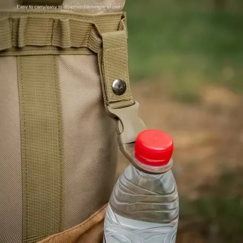 mousqueton porte-bouteille d'eau, clip de fixation pour ceinture et sac à dos, en sangle nylon multifonction