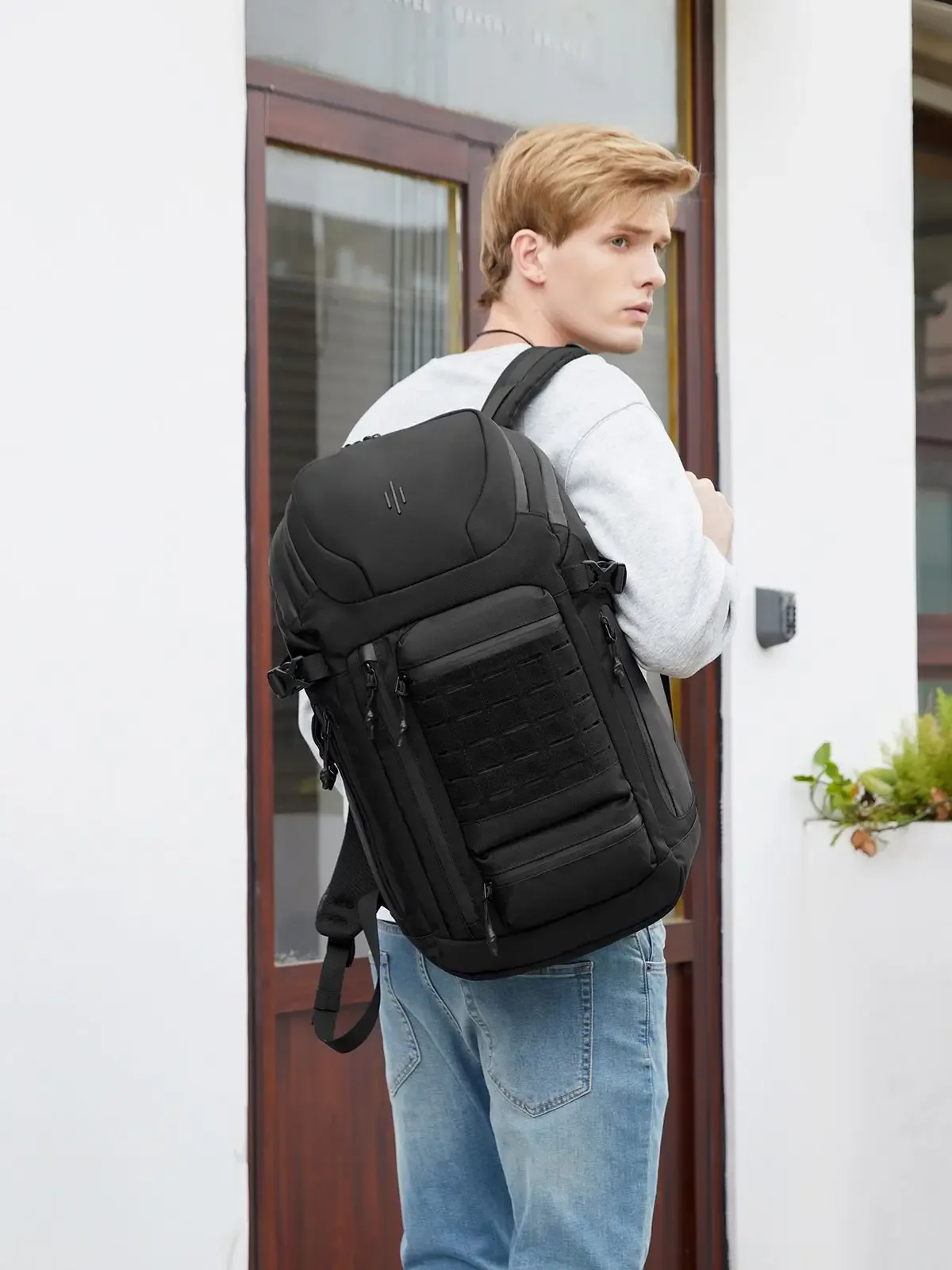ozuko-sac à dos pour ordinateur portable de voyage en plein air pour hommes, sac à dos universitaire de grande capacité, sac de trajet d'affaires, convient aux médicaments portables de 17 pouces