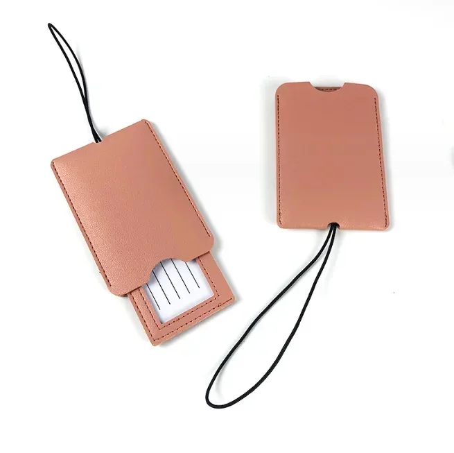 étiquettes à bagages en cuir pu pour hommes et femmes, étiquettes de sac de valise, porte-adresse d'identification de nom de bagage, étiquette de bagage, accessoires de voyage