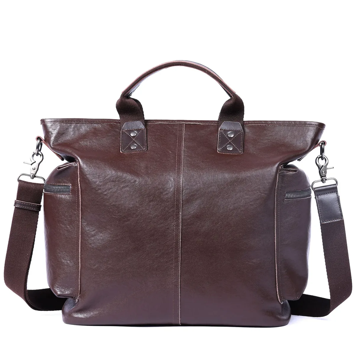 pndme designers fait à la main en cuir de vachette tanné végétal hommes porte-documents noir en cuir véritable femmes grande capacité sac à main pour ordinateur portable