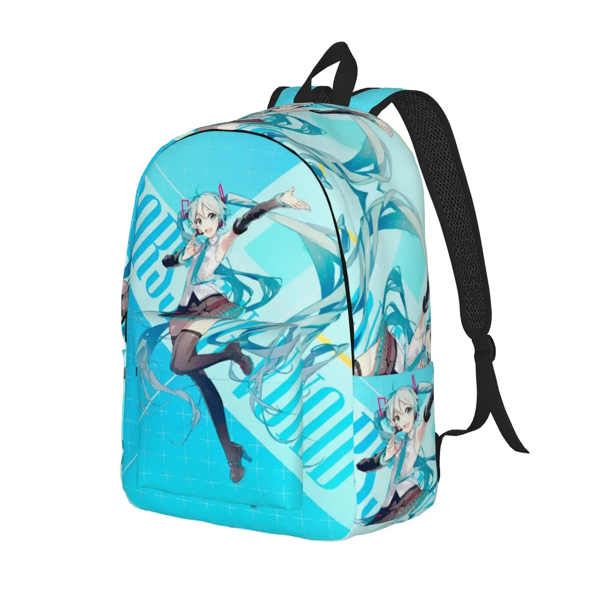sac à dos classique hatsune miku, chanteuse, musique, anime, durable, pour étudiants, affaires, sac à bandoulière pour hommes et femmes, sac à dos pour le collège