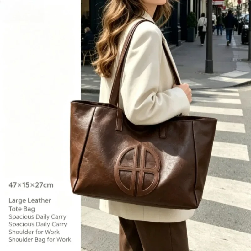 nouveau sac fourre-tout rétro grande capacité pour femme 2026, sac à main épaule décontracté et tendance pour le quotidien