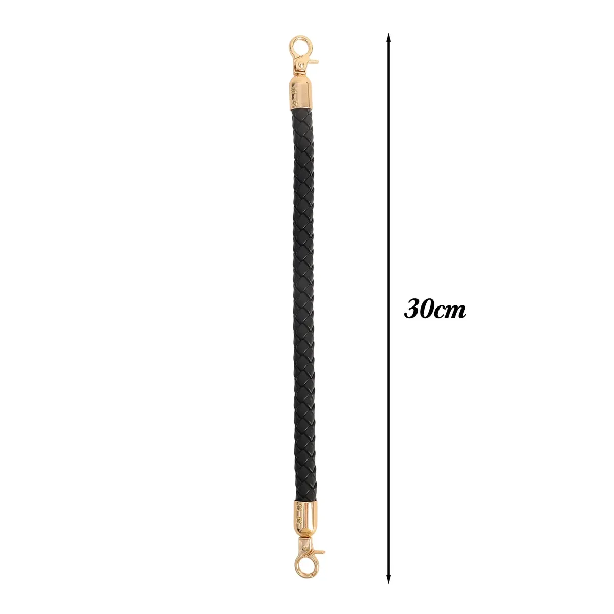 2/1 pièces 30cm en cuir pu tressé sac à bandoulière sangle sac poignées courtes bricolage remplacement sac à main poignée pour sac à main ceinture accessoires