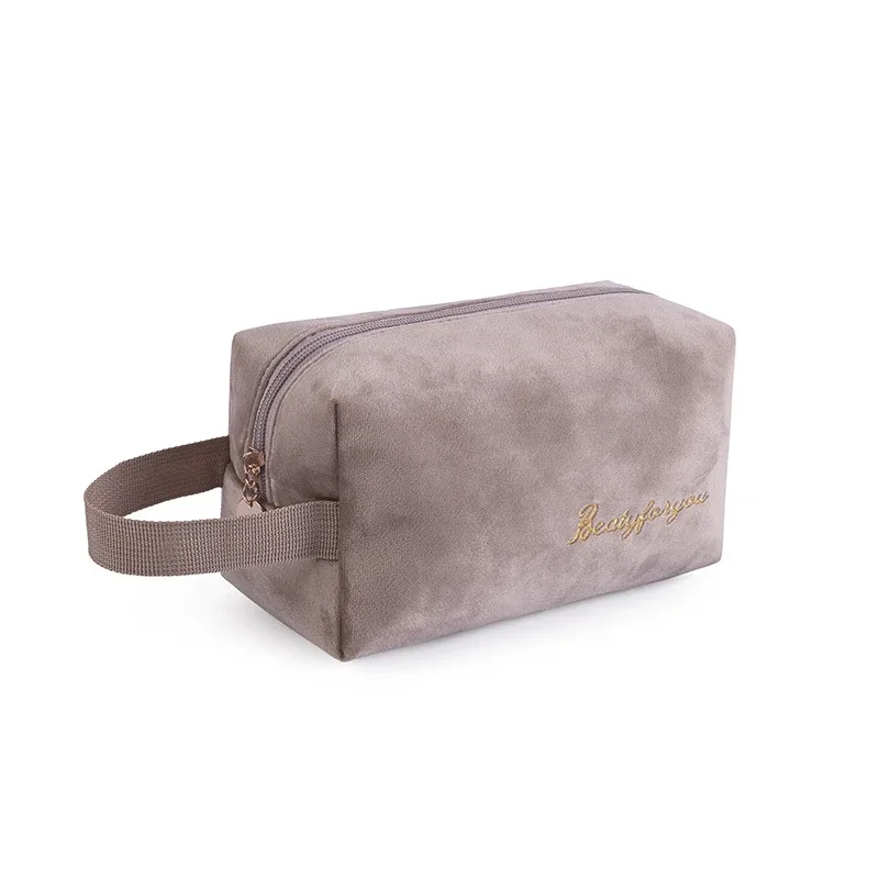 sac de rangement de maquillage en velours doux pour femme, trousse de toilette pour coussinets, trousse de maquillage de voyage gt, trousse de beauté pour évaluateurs