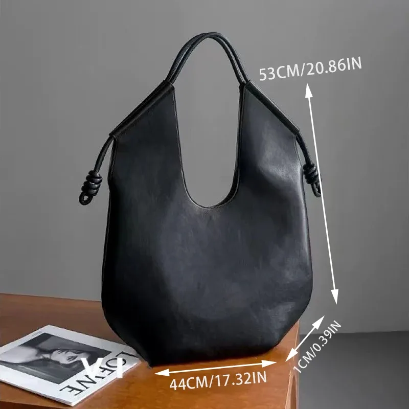 sac fourre-tout sous les bras minimaliste, haut de gamme, style paresseux, sac à main polyvalent de grande capacité pour les déplacements domicile-travail