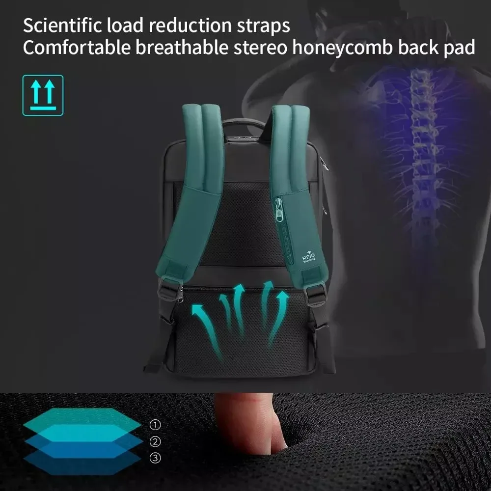 tigernu anti-vol sac à dos 15.6 pouces sac à dos pour ordinateur portable hommes tpu sacs à dos de voyage imperméables sacs d'école pour hommes sacs à bagages