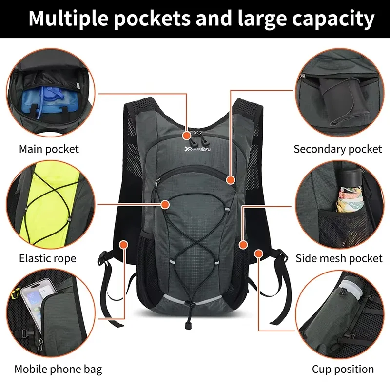 sac à dos d'hydratation ultraléger pour la randonnée, le cyclisme, le camping, l'alpinisme, le voyage et les sports de plein air