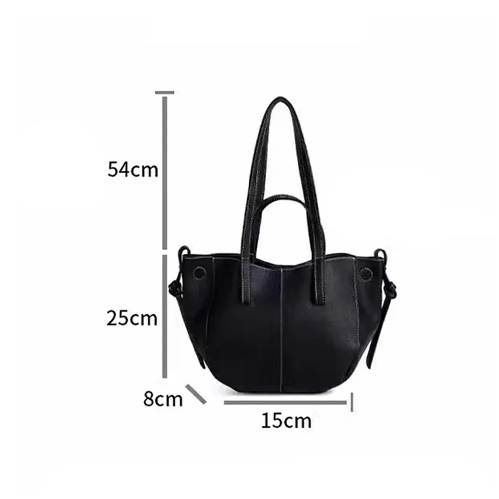 sac à main en cuir souple pour femmes, fourre-tout à ailes de niche, fourre-tout premium sense, grande capacité, sac de transport