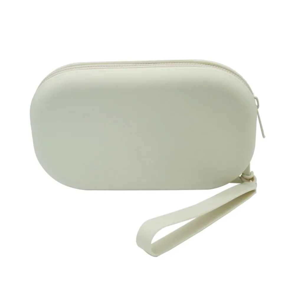 sac cosmétique en silicone de couleur morandi, porte-monnaie, grande capacité, sac de rangement multifonction, porte-pinceaux de maquillage, couleur unie