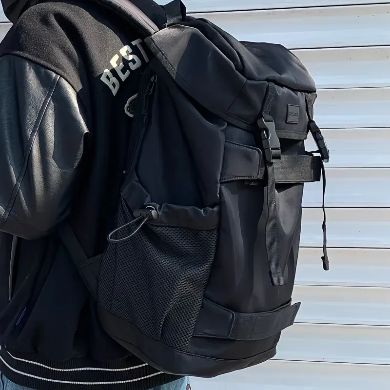sac à dos de skateboard hip-hop tendance, sac à dos de grande capacité pour hommes, sac à dos d'étudiant, sac de voyage étanche pour randonnée sportive mochila