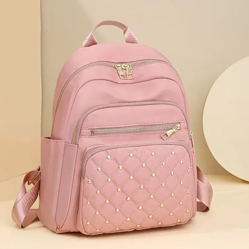 sac à dos matelassé léger et respirant, sac à dos multi-poches en similicuir pour femmes, pour le transport quotidien et les trajets domicile-travail