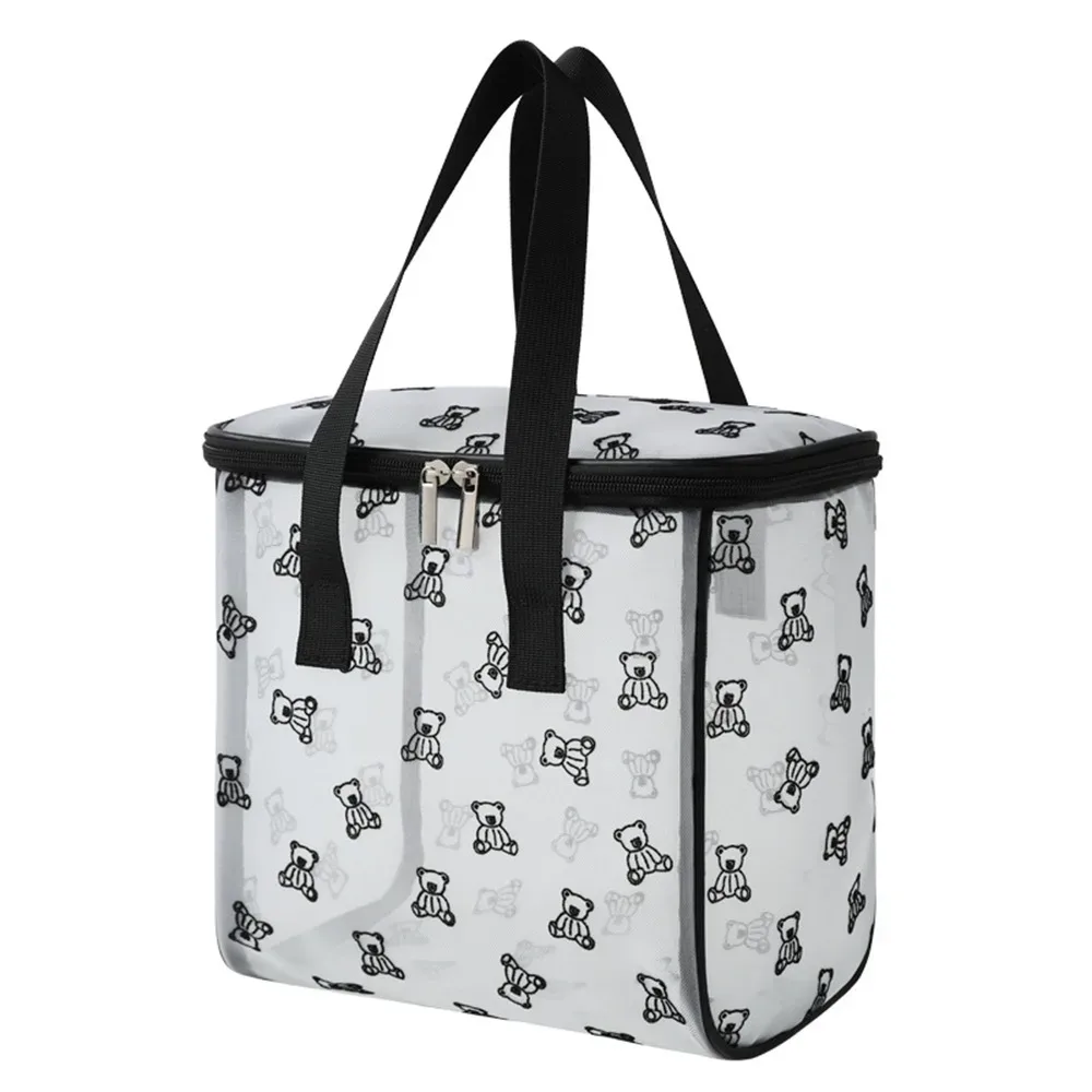sacs à cosmétiques en maille grande capacité, pochette de rangement multifonctionnelle pour articles de toilette, fermeture éclair avec poignée, organisateur d'objets divers pour le camping