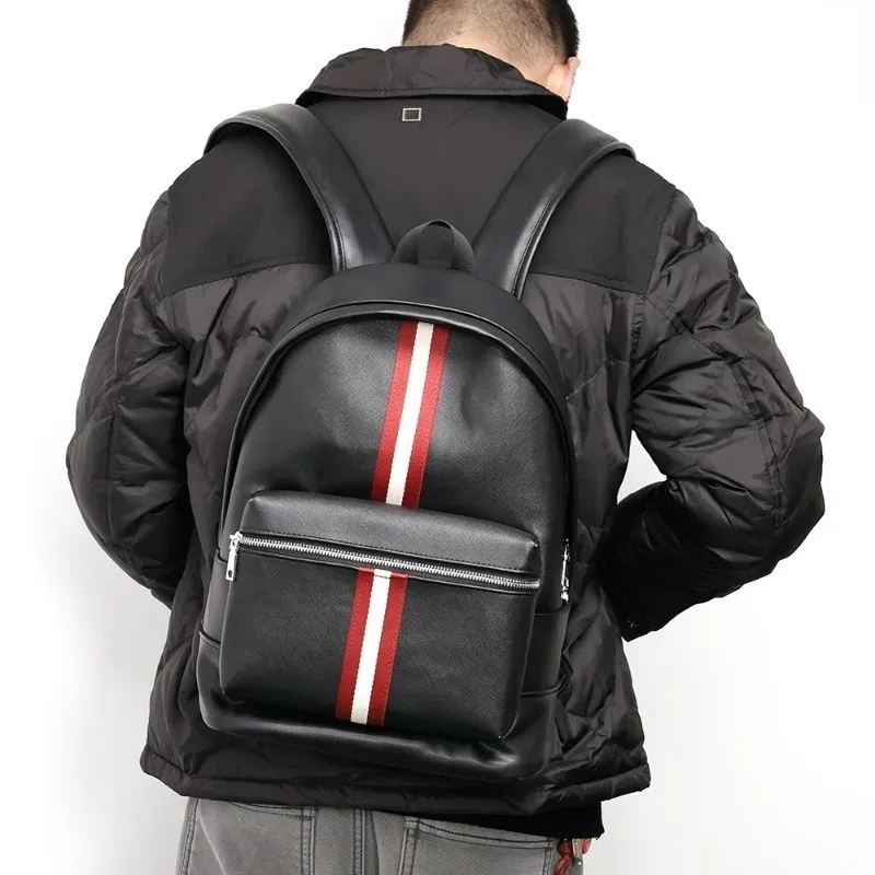 sac à dos de mode hommes lettre imprimée sacs à dos pour hommes de luxe rayé 13 pouces sac à dos pour ordinateur portable grande capacité sacs de voyage imperméables
