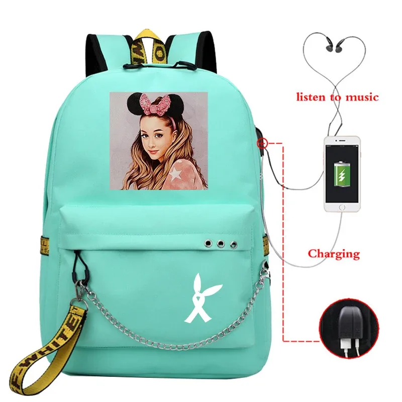 sac à dos ariana grande tendance pour filles, sac d'école pour adolescentes, sacs à dos de voyage pour femmes, sac à dos de randonnée assorti avec tout