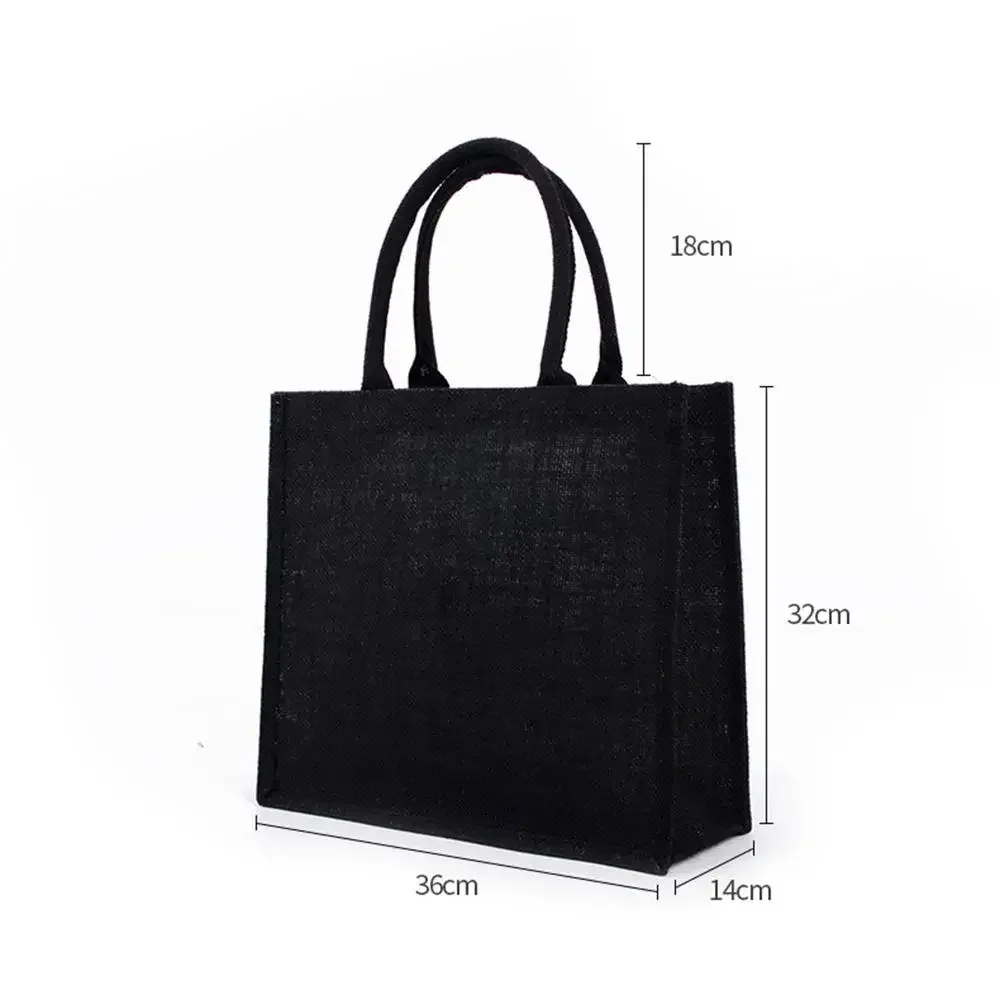 sac fourre-tout en toile de jute imperméable vintage, sacs en bambou, sac à main beige décontracté de grande capacité, sacs de plage portables, sacs d'évaluation de voyage