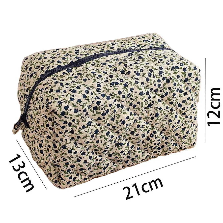 trousse de maquillage à imprimé floral, grande capacité, organiseur de toilette de voyage, pochette cosmétique portable, pochette à fermeture éclair pour femmes