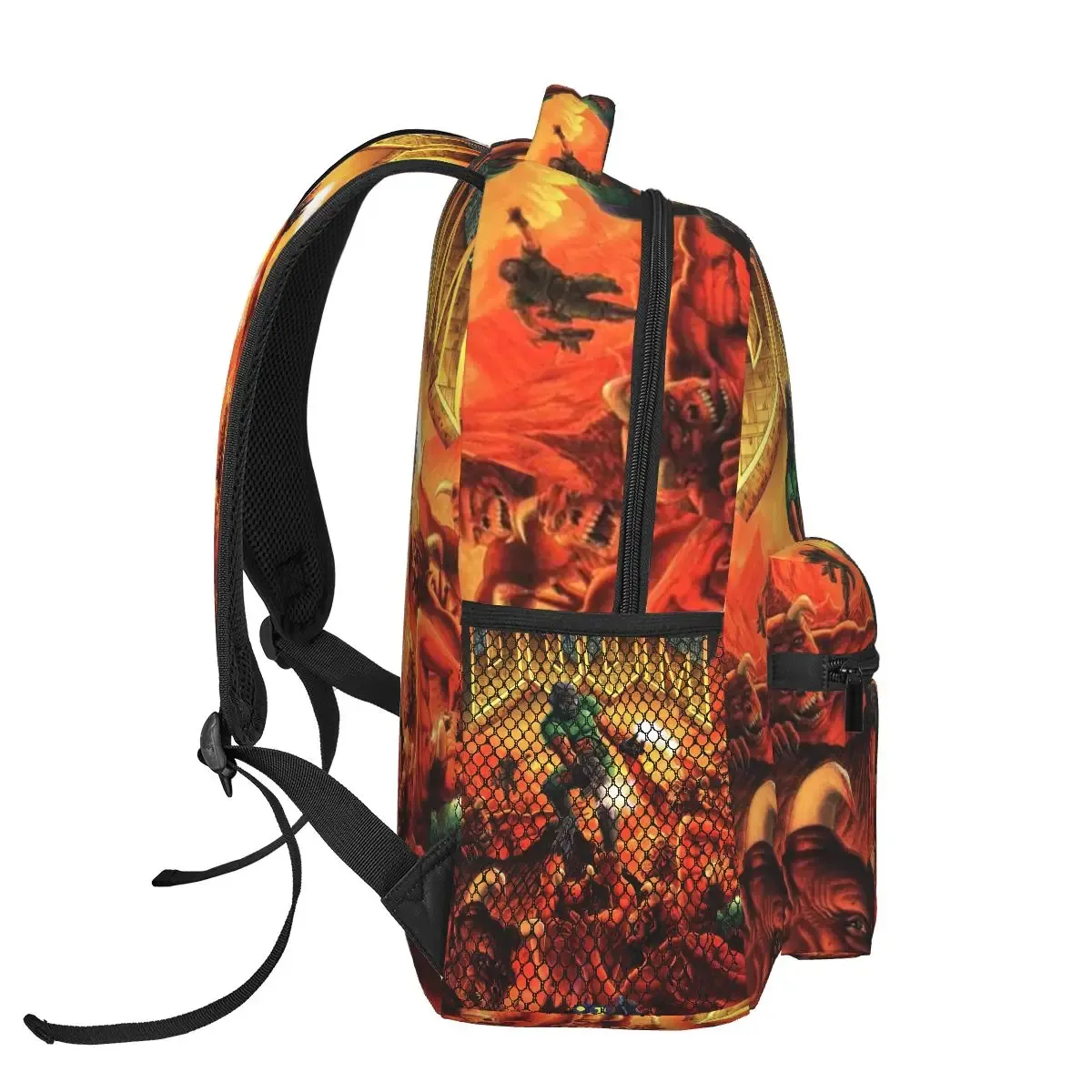 og doom slayer – sac à dos de jeu pour étudiants, sac d'école, sac à dos de randonnée, de voyage, pour garçons et filles, sac à livres à la mode, sacs à bandoulière