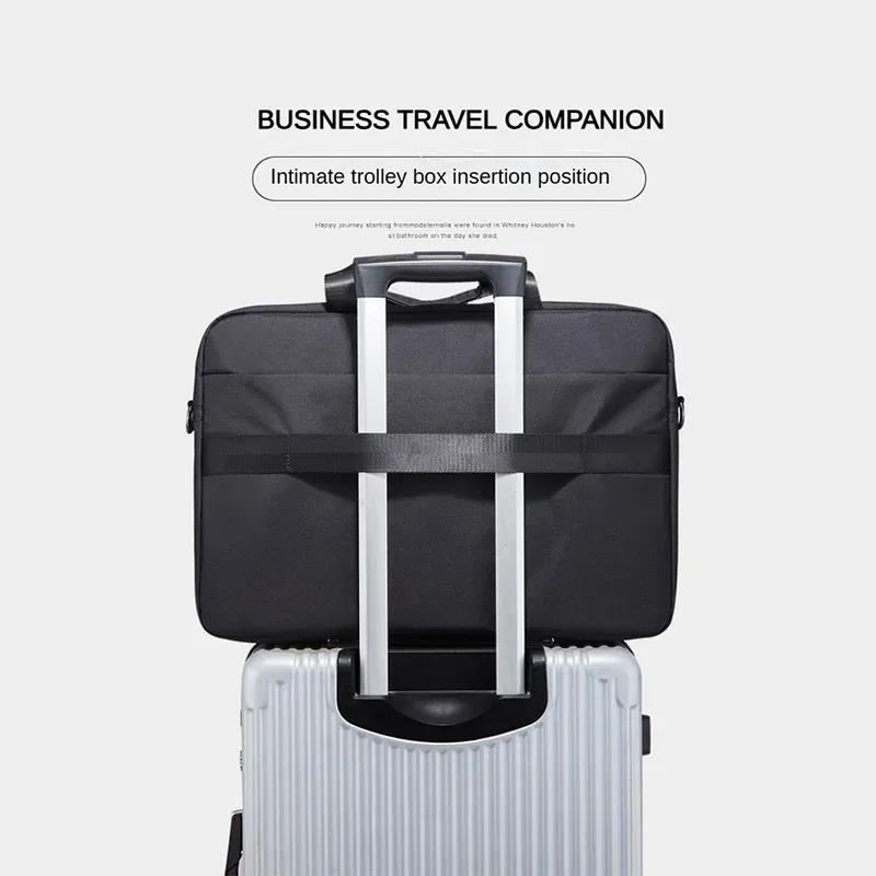 sac à main pour hommes image personnalisée avec logo imprimé nom mallette d'affaires15.6-17.3 pouces sac pour ordinateur portable étanche en nylon