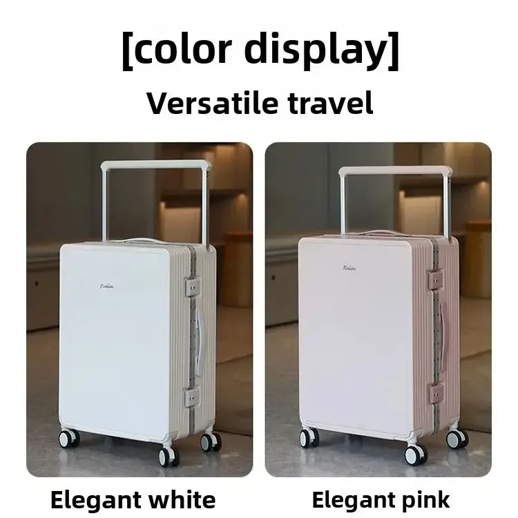 nouvelle valise de voyage haut de gamme 2026 à poignée télescopique large, avec cadre en aluminium, robuste et grande capacité, pour le transport en cabine